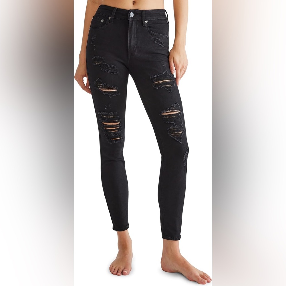 Aeropostale Black Distressed Jegging